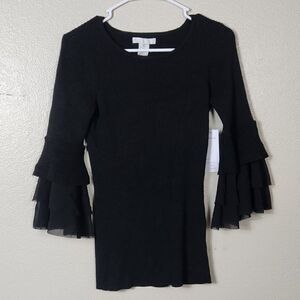 Design History Blouse Bell Sleeves Size M NWT